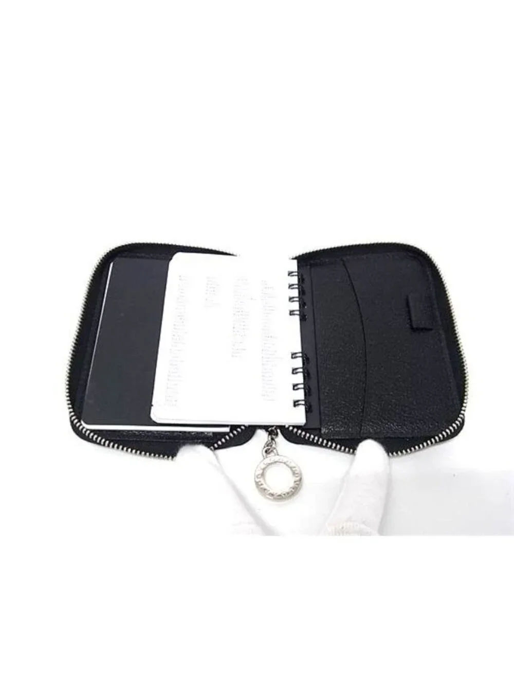 Bvlgari Logo Mania Nylon Canvas Notebook Cover Schedule Book Black Agenda